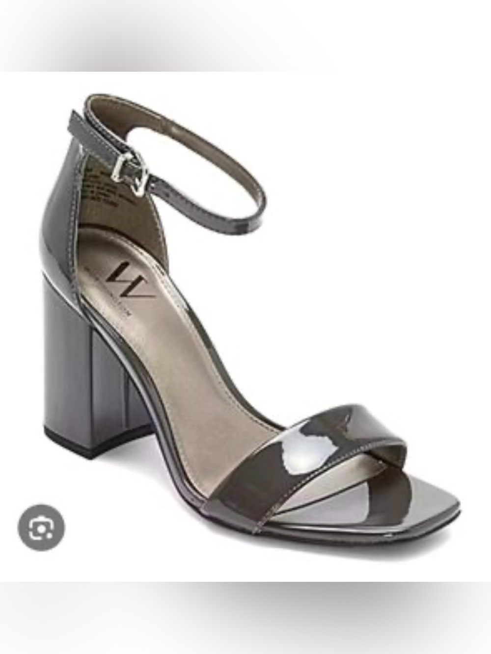 Worthington Womens Becklyn Heeled Sandals Gray Ankle-Strap Block Heel Size 11
